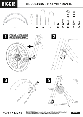 RUFF CYCLES Manual Mudguards