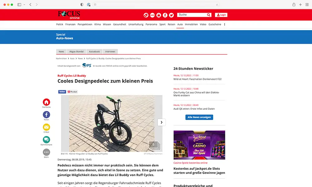Press Release - Focus Online on the Lil'Buddy