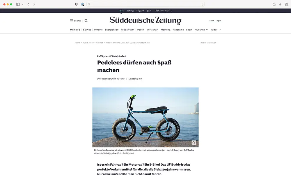 Press Release - Süddeutsche on the Lil'Buddy