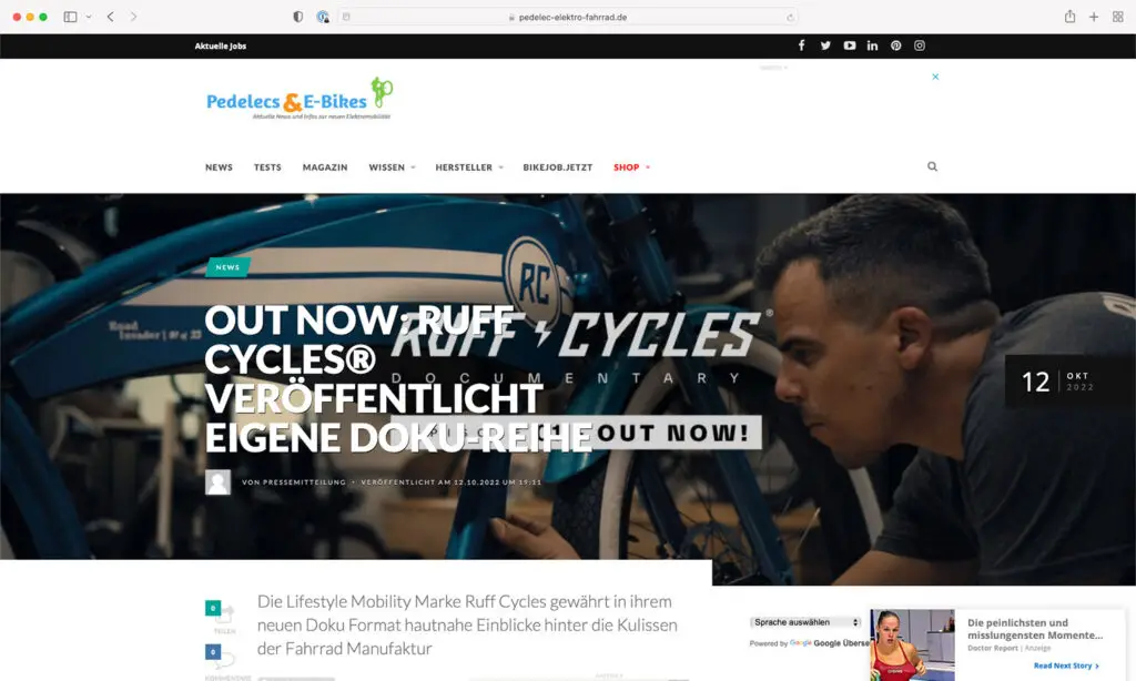 RC Press Release Ebikes and Pedelecs Documentary