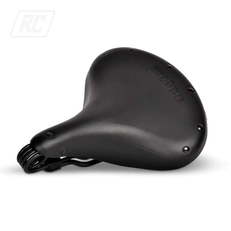 RUFF CYCLES Wrangler Leather Saddle - Black