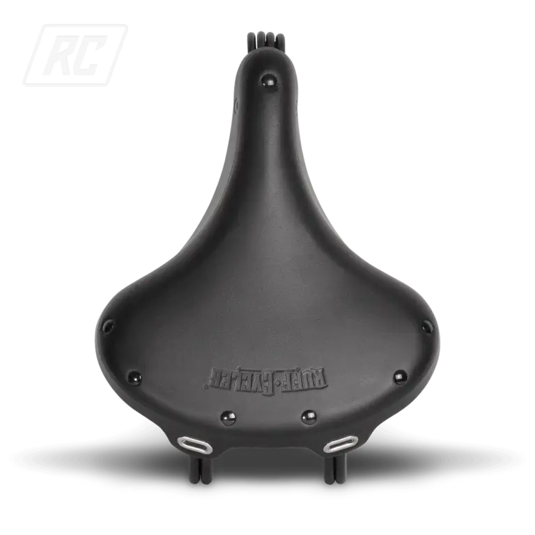 RUFF CYCLES Wrangler Leather Saddle - Black