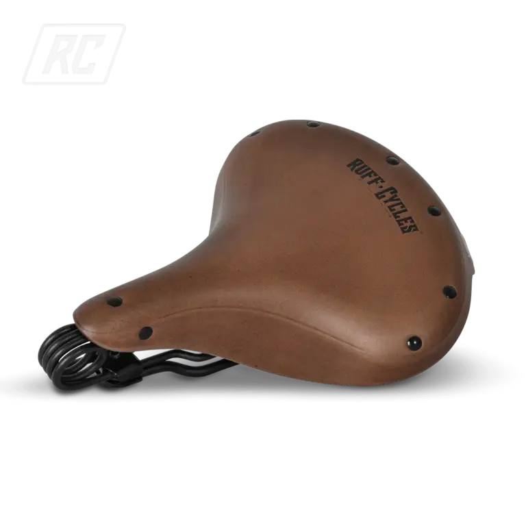 RUFF CYCLES Wrangler Leather Saddle - Brown