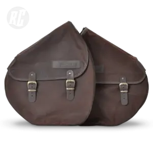 RUFF CYCLES The Ruffian Saddle Bag Slim - Waxed Canvas Brown