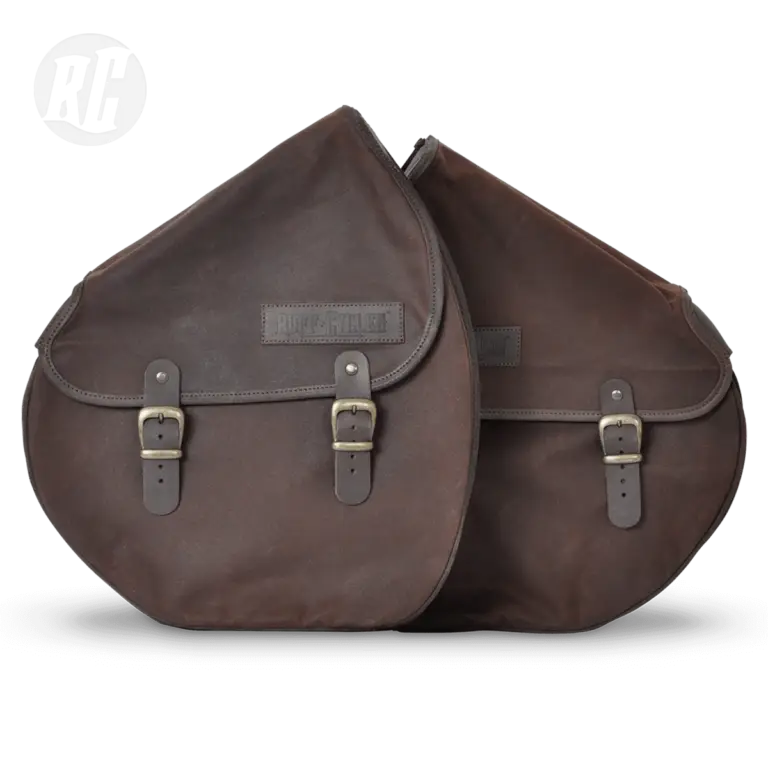 RUFF CYCLES The Ruffian Saddle Bag Slim - Waxed Canvas Brown