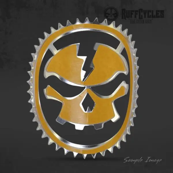Steuerkopfschild Skully Schwarz
